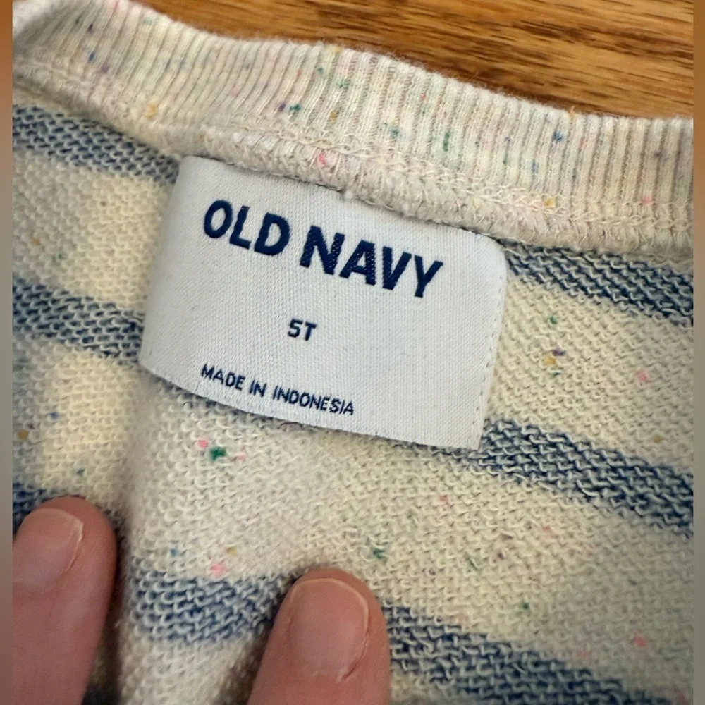 Old Navy 5T Toddler Girl French Terry Striped Dress